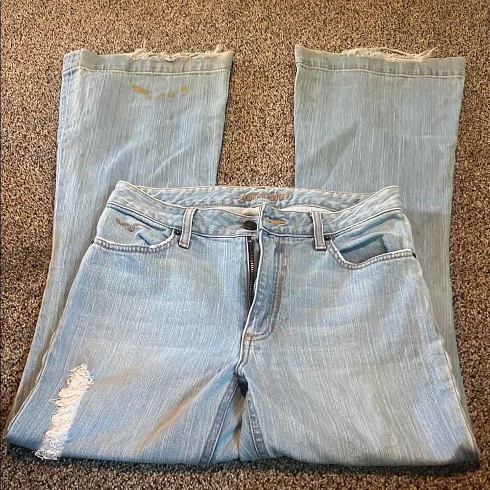 Light Blue Distressed Kimes Ranch Jeans.